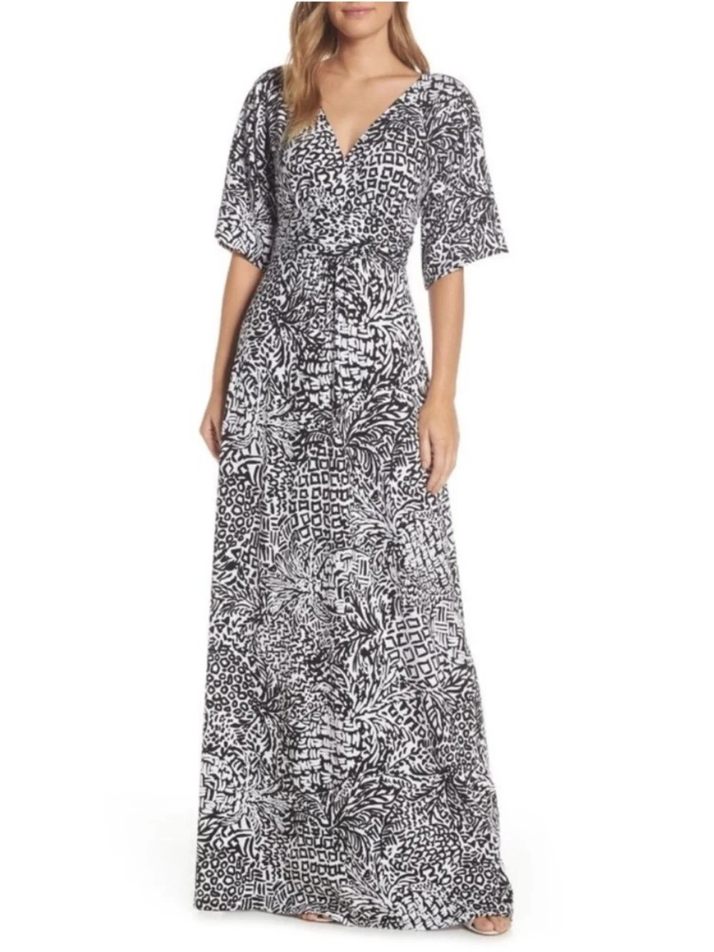 lilly pulitzer parigi maxi dress Lilly Pulitzer Women's Parigi Maxi Dress (Onyx Home Slice) (Size XL)